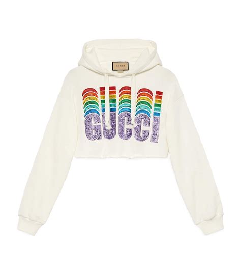 gucci hoodie rainbow logo